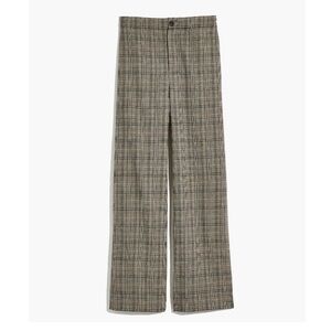 Madewell Huston Wide Leg High Rise Pull-On Pants Miltmore Plaid XS